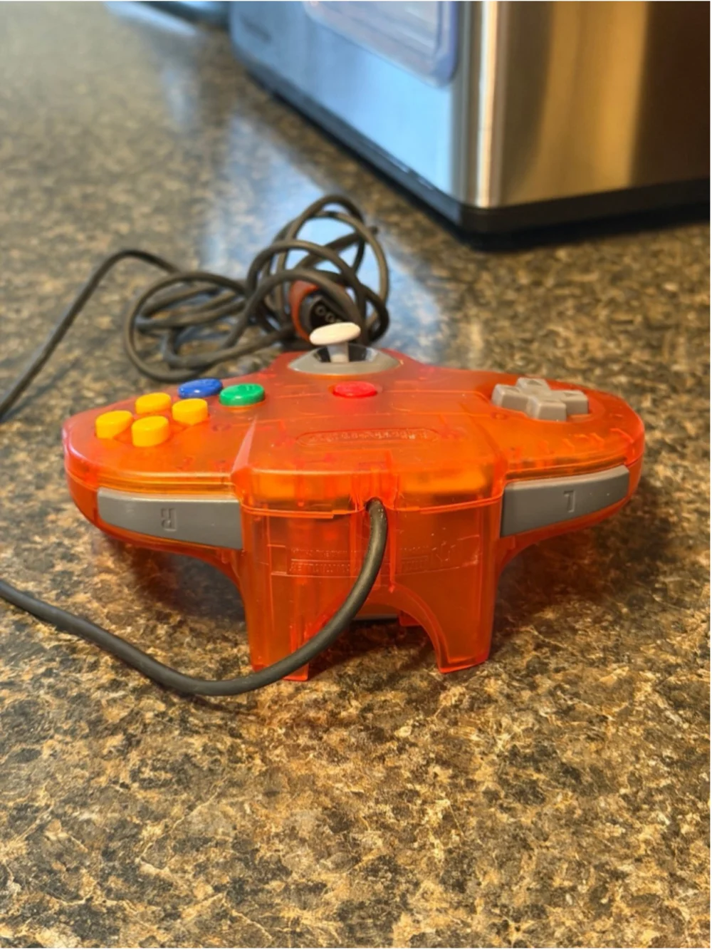 Fire Orange Nintendo 64 Controller Authentic Original Funtastic